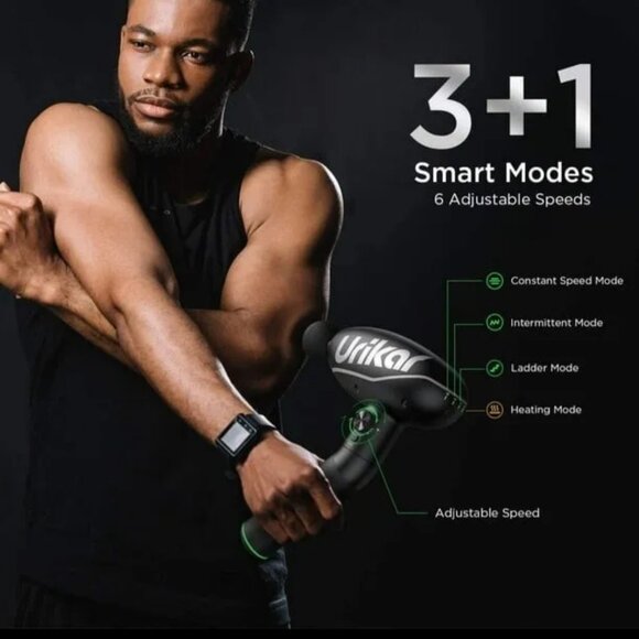 Urikar Pro 2 Heated Massage Gun Deep Tissue, 2021 All New Muscle Black - Picture 6 of 9